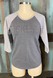 Y&R Young Reckless Gray Raglan Baseball 3/4 Sleeve T Shirt Womens M - Picture 1 of 4