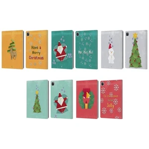 HEAD CASE DESIGNS ORIGAMI XMAS LEATHER BOOK WALLET CASE COVER FOR APPLE iPAD - Picture 1 of 11