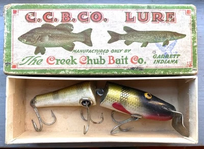 Antique CREEK CHUB PIKIE MINNOW, No. 700 , ORIGINAL BOX, c. 1920 - Unfished - Image 1 of 4