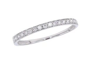 0,21 ct Rundschliff zertifizierter im Labor gezüchteter Diamant Ewigkeitsband 14k Weißgold - Bild 1 von 9