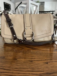 Coach Chelsea borsa a mano in pelle beige ciottolata tracolla vintage F10893 Hobo - Foto 1 di 11