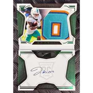 2021 Panini Jaylen Waddle Rookie Playbook Jersey Auto 3-color Patch /25 Booklet - Picture 1 of 10