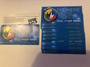 10 Regal Cinemas Premiere Prepaid Movie Tickets - No Expiration - Picture 1 of 2