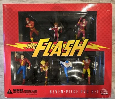 DC Direct 7 Piece The Flash PVC Figure/Statue Set 2000 Comic - Image 1 of 4
