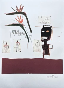 JEAN-MICHEL BASQUIAT - Bird of Paradise - signed, numbered 144/300, 50x70cm - Picture 1 of 5