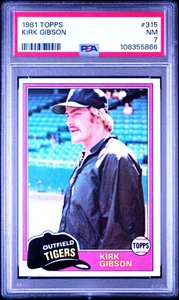 1981 Topps #315 Kirk Gibson PSA 7 - Bild 1 von 2