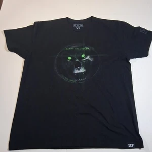 Herren DEFCOR Defcor Gr. XL Kurzarm T-Shirt schwarz Rundhals Halloween Totenkopf - Bild 1 von 3