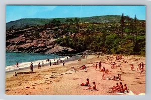 ME- Maine, Sand Beach, Bar Harbor, postal de recuerdo antigua, vintage - Imagen 1 de 2