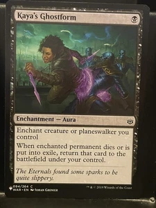 Kaya's Ghostform War of the Spark Regular NM The List Mystery MTG Magic Card - Foto 1 di 1