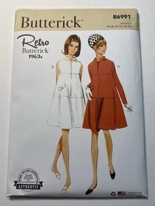 B6991 UNCUT ‘Butterick’ SEWING Pattern - ‘Misses Retro 60’s Dress’ Vintage Style - Picture 1 of 4