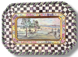 MacKenzie-Childs MACLACHLAN 10 1/2" Serviertablett Hors d'Oeuvre 1. Auflage 1990: NEUWERTIG - Bild 1 von 7