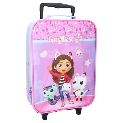 Gabby’s Dollhouse Trolley Kinder Rollkoffer Mädchen Reise Koffer Lila - Bild 1 von 4