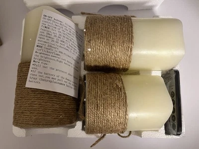 PACK DE 3 velas de pilar LED sin llama parpadeantes que funcionan con pilas con control remoto temporizador Foto 1 de 4