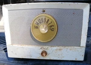 The Mitchell 1275 Bel-AIR Radio White, 1957 ? Parts Or Repair - Picture 1 of 7