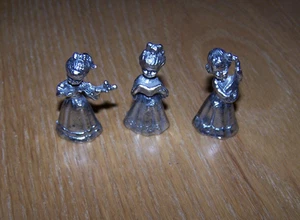Vintage Trio Zinn Chor Musiker Jungfrauen 1,5" groß - Bild 1 von 5
