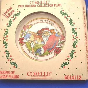 VINTAGE CORELLE 1991 Holiday Christmas collector Plate Visions of Sugar Plums - Picture 1 of 4