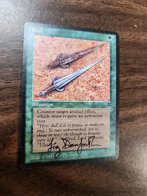 MTG Rust Legends Magic The Gathering Rare Front Signed Liz Danforth - Image 1 of 4