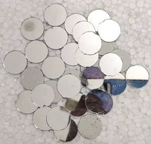 50pc Round Shape Craft Glass Mirror, Mirror Embellishments, Size 22mm x 22mm - Picture 1 of 6