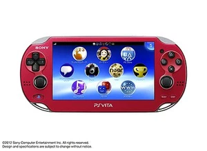 PlayStation PS VITA Console Wi-Fi Model Red PCH-1000 ZA03 Japan Good Condition - Picture 1 of 8