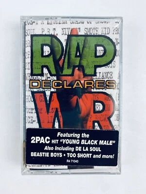 Rap Declares War Rap Cassette Tape NEW 2PAC Beastie Boys Hip Hop Compilation NOS - Image 1 of 3