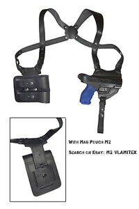 S5M2 Leder Schulterholster für H&K SFP9 Heckler&Koch VP9 schwarz VlaMiTex