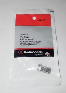 Twist-On TV Coax F Connector #278-0227 By RadioShack - Picture 1 of 4