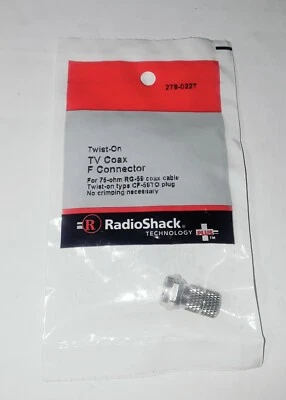 Twist-On TV Coax F Connector #278-0227 By RadioShack - Image 1 of 4