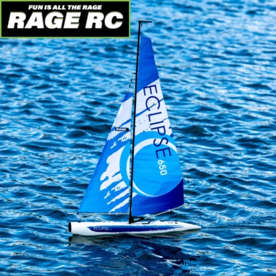 RAGE RC Eclipse 650 RTR Sailboat RC Boat Sailing Radio Control Hobby Grade Race - Image 1 of 4