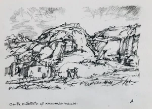 Adrian Hill (1895-1977). Khocould Welldo, South Africa Signed '76. Charcoal. - Picture 1 of 2