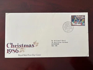 United Kingdom 1986 - Christmas 12p stamp FDC Edinburgh Philatelic Bureau - Picture 1 of 1