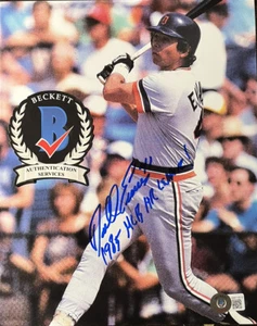DARRELL EVANS SIGNED 8X10 PHOTO DETROIT TIGERS AUTOGRAPH A BECKETT BAS COA - Picture 1 of 1