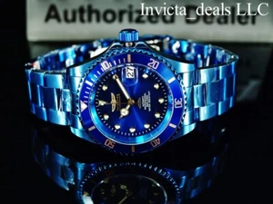 Raro Nuevo Reloj Invicta Hombres ETIQUETA AZUL Pro Diver 24 Joyas Automático NH35A SS - Imagen 1 de 13