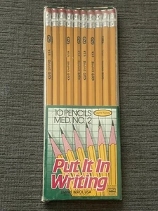 Lápices Vintage Empire Berol EE. UU. 10 Med No. 2 Ponlo por escrito no tóxico - Imagen 1 de 4