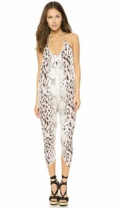 NEW HAUTE HIPPIE Halter Neck Printed Drapey Jumpsuit  - MSRP $295.00 - Picture 1 of 6