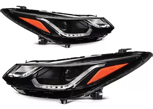 Left+Right Headlights Assembly For 2016-2019 Chevy Cruze w/LED DRL - Picture 1 of 9
