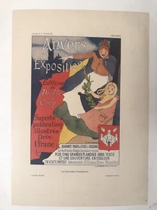 1897 linen-backed Henri Evenepoel lithograph Les Affiches Etrangeres - Picture 1 of 4