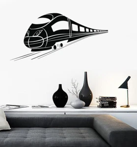 Vinyl Aufkleber Wandaufkleber Silhouette des Hochgeschwindigkeits-Personenzuges (n1315) - Bild 1 von 3