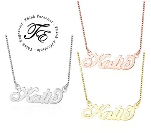 Personalized Cursive Name Necklace - Custom Cut Out Name Necklace - Picture 1 of 9