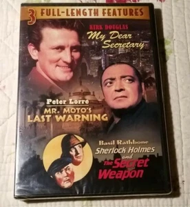 Mr. Moto's..My Dear Secretary..The Secret Weapon DVD NEW 3 FULL LENGTH FEATURES - Picture 1 of 1