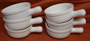 Everything Kitchen Set of 6 French Onion Soup Crocks white Bowls. Tag 314d - Picture 1 of 15