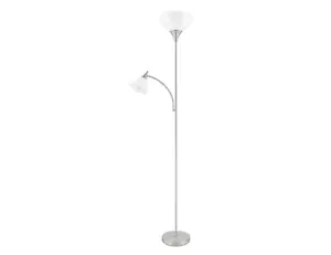 71.5" Traditional 2 Light Mother Daughter Metal Floor Lamp with Torchiere and - Picture 1 of 6
