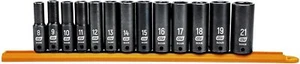 GearWrench 84914N 3/8 Drive Deep Metric Impact Socket Set (13 Piece) - Picture 1 of 7