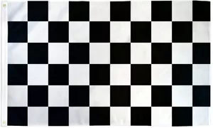 Schwarz & Weiß Karierte Flagge 4x6ft Rennflagge Weiß & Schwarz Nascar Ziellinie - Bild 1 von 2
