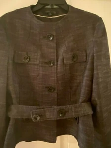 Anne Kleine klassischer Tweed Blazer 4 Taschen Sakko, grau Gr. 12 - Bild 1 von 10