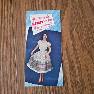 Vintage - LINIT Laundry Starch Tri-Fold Brochure - Advertising Print - 1950s? - Picture 1 of 6