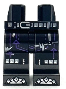 Lego Neu Minifiguren schwarze Hose Perle dunkelgrau Beine mit silbernen Knieschützern - Bild 1 von 1