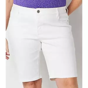 Liz Claiborne weiße Sara Bermuda Shorts Gr. 16 W neu mit Etikett - Bild 1 von 4