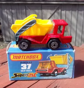 Matchbox Superfast No. 37 Atlas Skip Truck Truck With Original Box - Picture 1 of 11