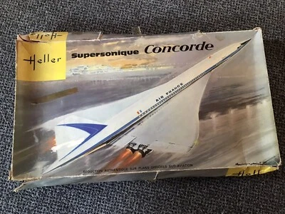 Maquette Heller Ancienne Concorde Supersonique 1/100  Dans Sa Boîte D’origine - Photo 1/3