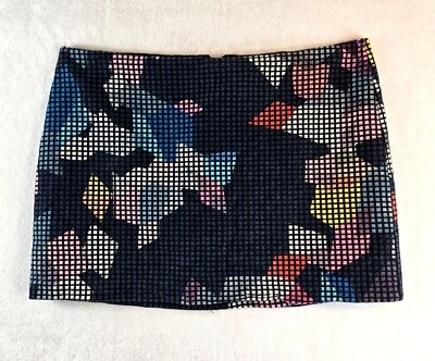 Minifalda Lápiz Geométrica Trina Turk Talla 12 Negra Multicolor Mod Estilo Años 60-70 Foto 1 de 4